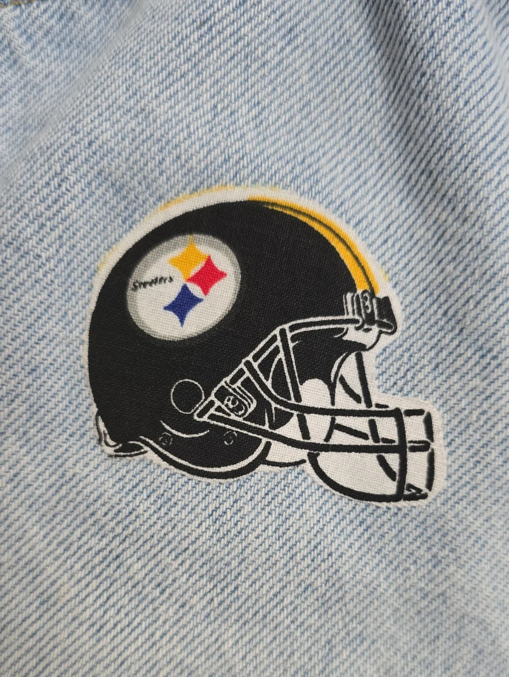 Steelers Football-Themed Denim Bottom Handmade Purse